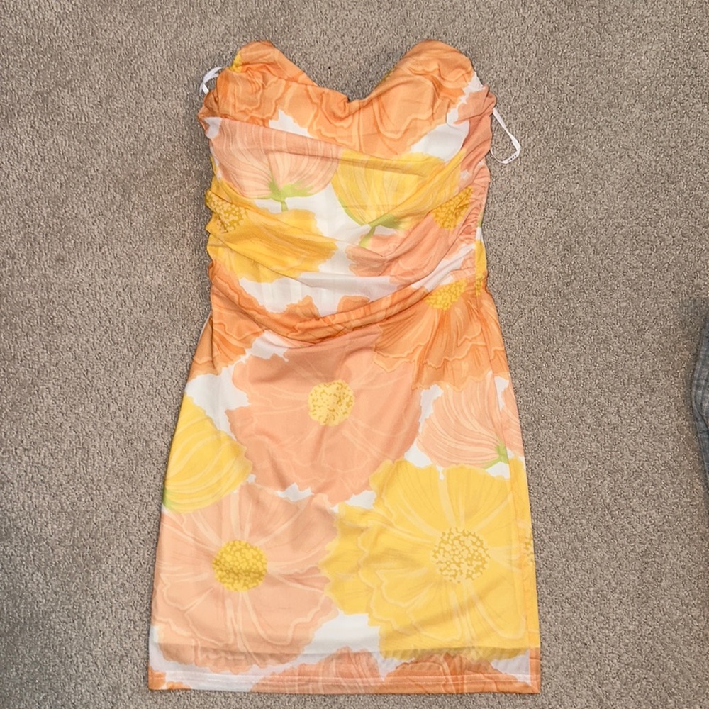 Never worn, beautiful corset strapless summer dress from brand Sabo Skirt!